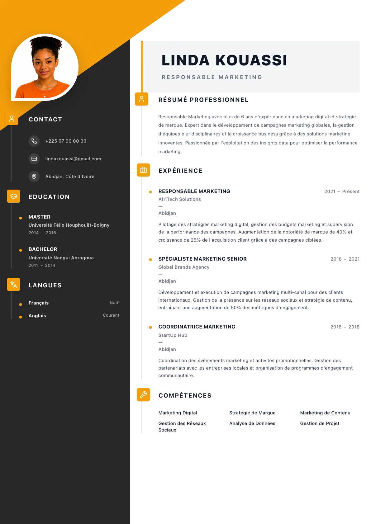 Aperçu CV premium prêt à télécharger